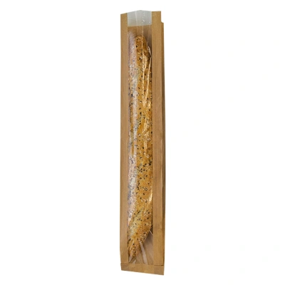 Baguette Bag Kraft + Window - 1,000 pcs/box