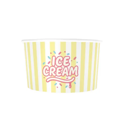 ICE CREAM CUP YELLOW 4OZ P1000