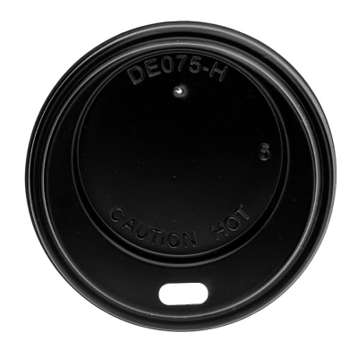 Black Lid (PS) for Cup 70mm/7oz - 1,000 pcs/box