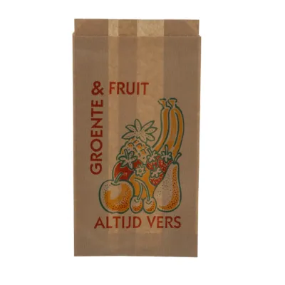Paper Bag 1 Pound Kraft (No. 1) - Fruit & Veg ‘Altijd Vers’ - Box 10 kg