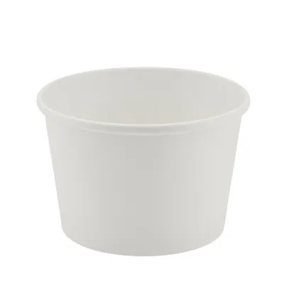 White Paper Ice Cream Cups 240ml/8oz - 1,000 pcs/box