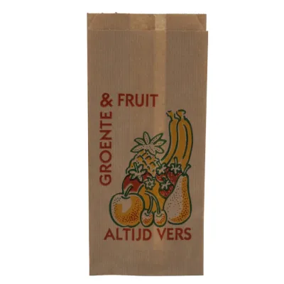 0.5 lb Kraft Paper Bag (No. 0) - Fruits & Vegetables 'Altijd vers' - 10 kg Box