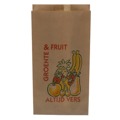 Paper Bag 2 Pounds Kraft (No. 2) – Fruits and Vegetables 'Altijd Vers' – Box 10 KG