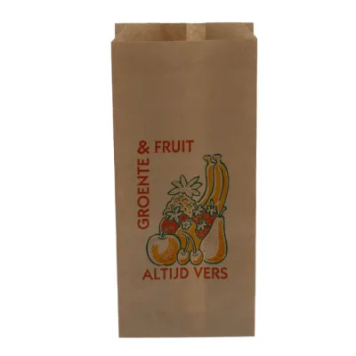 Paper Bag 3 Pound Kraft (No. 3) – Vegetables and Fruit "Altijd Vers" – Box 10 kg