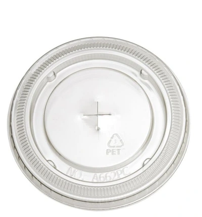 Flat Lid (PET) + X-slot Ø98mm - 1,000 pcs/box