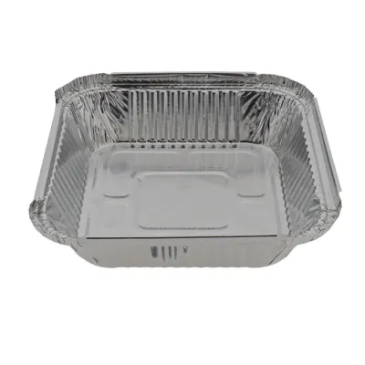 Aluminum Container Square 450ml 160×160×40mm – 1,000 pcs/box