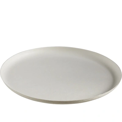 Bagastro Sugarcane Plate Round White/240mm - 40 pieces