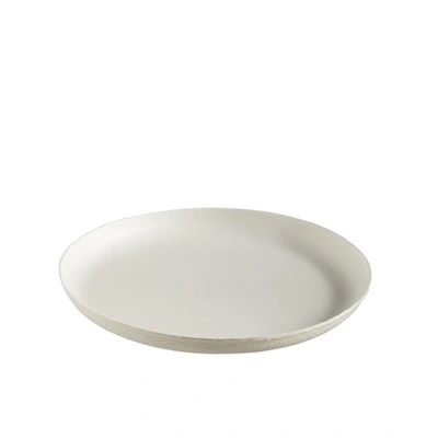 Bagastro Sugarcane Plate Round White/120mm - 40 pieces