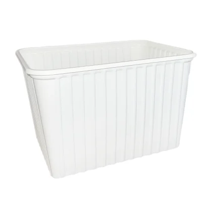 Food Tray PS 390/2000cc White 180x135x117.5mm - 360pcs/box.
