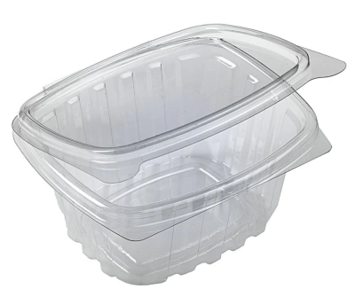 Plastic Container with Fixed (Hinged) Lid 500cc - 480 pcs/box.