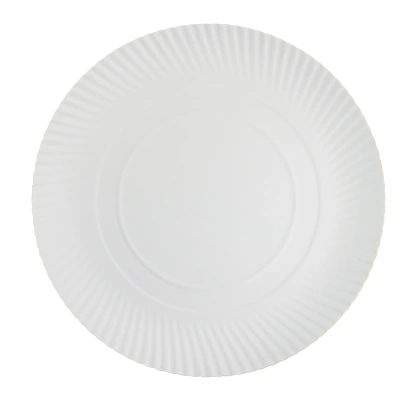 Cardboard plate (round) - Ø34 cm · 2 cm white - 200 pcs/box