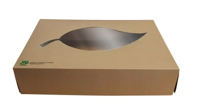Bio Catering Box Small Kraft (35cm) - 100 pcs/box.