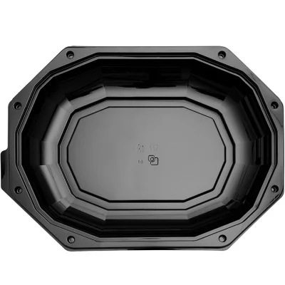 Catering Tray CS335 Black/PET 1-Compartment 33.5X25X3.8cm - 100 pcs/box.