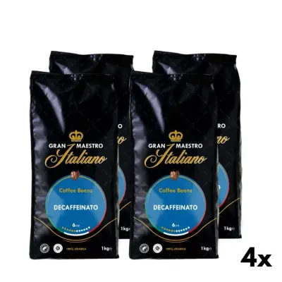 Decaffeinated Coffee Beans - Gran Maestro Italiano 4x1kg