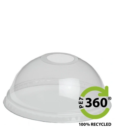 Dome Lid (PET360) Ø95mm with Opening - 1,000 pcs/ds.