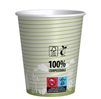 Coffee Cup BIO 200cc/8oz (carton/PLA) - 1,000 pcs/box