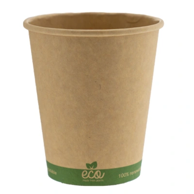 BIO Kraft Coffee Cup 200cc/8oz (cardboard/PLA) - 1,000 pcs/box
