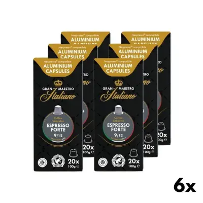 Espresso Forte Coffee Capsules - Gran Maestro Italiano 6x20ct.