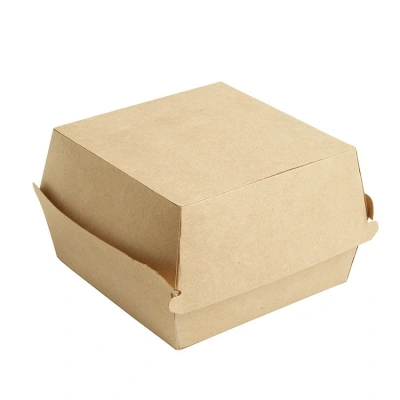 Cardboard Hamburger Box Kraft - 110x77mm - 600 pcs/box