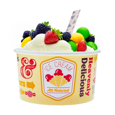 Yellow Ice Cream Cup 160ml/6oz - 800 pcs/box