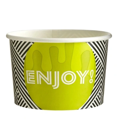 Cardboard Ice Cream Cup Enjoy 360ml/12oz - 1,000 pcs/box