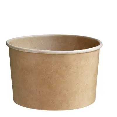 Kraft Paper Ice Cream Cups 245ml/8oz - 600 pcs/box