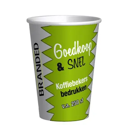 Cheap & Fast Printed Coffee Cups 180cc/7.5oz