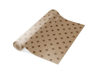 Wrapping Paper Roll Rosette/Kraft - 1 pc/box