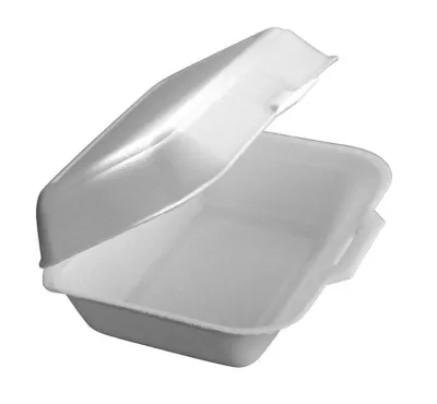 Lunch and Egg Roll Box Medium XPS White - 500 pcs/box