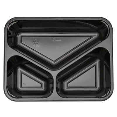 Meal Tray CPET 227/45 3C Black - 350 pcs/box