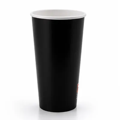 Milkshake Cup Cardboard Black 500ml/20oz - 1,000 pcs/box.