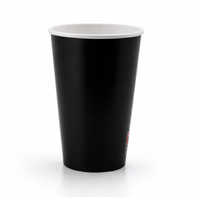 Black Cardboard Milkshake Cup 400ml/16oz - 1,000 pcs/box