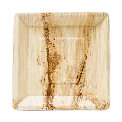 Palm Leaf Plate Square 1-Compartment 25x25cm - 100 pcs/box