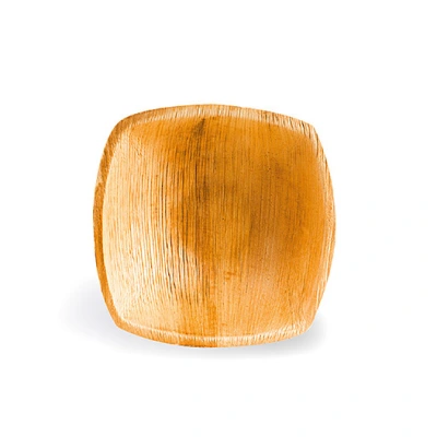 Palm Leaf Square Bowl 17x17x5cm - 60 pcs/box