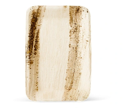 Palm Leaf Tray Rectangular 25x16x2cm - 100 pcs/box