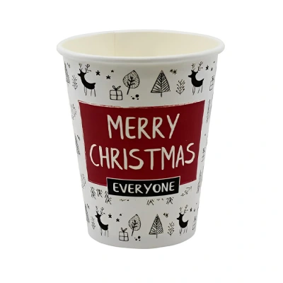 Cardboard Coffee Cup Christmas 200cc/8oz - 2,400 pcs/box
