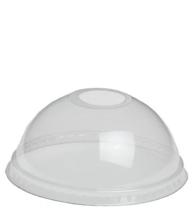 Dome lid (PET) Ø95mm with opening - 1,000 pcs/box