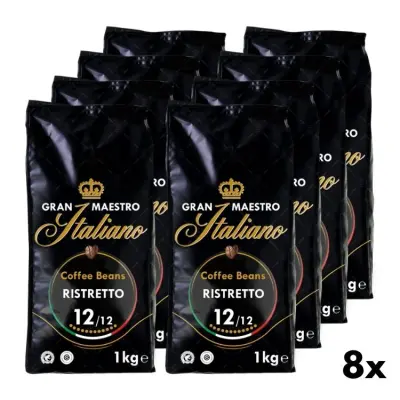 Ristretto Coffee Beans - Gran Maestro Italiano 8x1kg