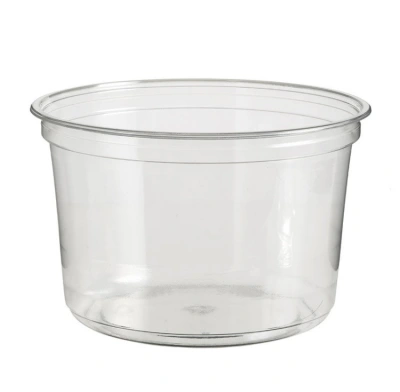 Sustainable Round Deli Container (Recycled PET) 550cc - 576 pcs/box