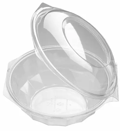 Salad Bowl with Fixed Lid (Recycled PET) 1,000cc - 240 pcs/box