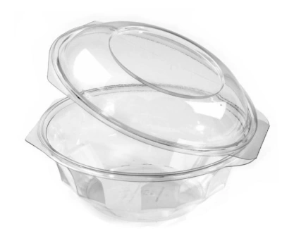 Salad Bowl with Fixed Lid (Recycled PET) 500cc - 240 pcs/box.