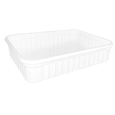 Food Tray PP 690/500cc White 180x135x50mm - 400pcs/cs.