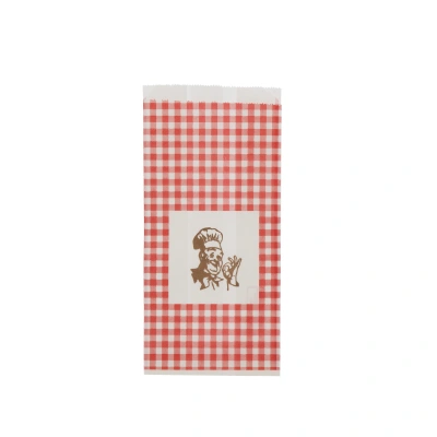 Paper Snack Bag – 0.5 lb – Red Check - 110/80x270mm – 10 kg/box