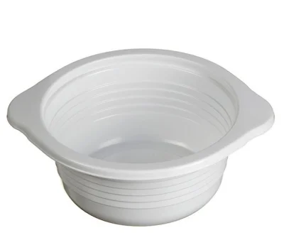Plastic Soup Bowl (PP) Deluxe White with Handle 300cc - 855 pcs/box