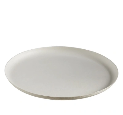 Bagastro Sugarcane Plate Round White/200mm - 40 pieces