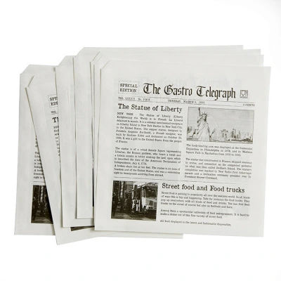 Greaseproof Paper News Paper 170x170mm - 300 pcs/box.