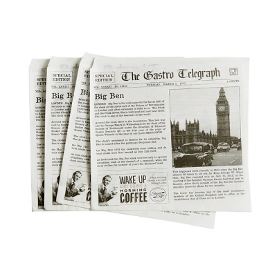 Greaseproof Paper News Paper 130x150mm - 300 pcs/ds.