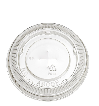 Flat Lid (PET) + Cross-Slot Opening Ø78mm - 1,000 pcs/box