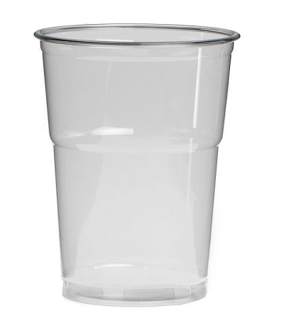 Plastic Beer Glass (rPET) 400cc (550cc max) - 800 pcs/box