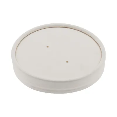 White Cardboard Lid for Ice Cream and Soup Cups Ø96mm - 500 pcs/box